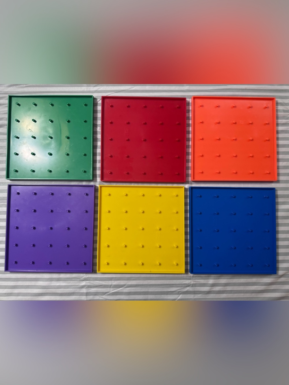 Like new, Ideal School Supply, Double-Sided Geoboards - Set of 6